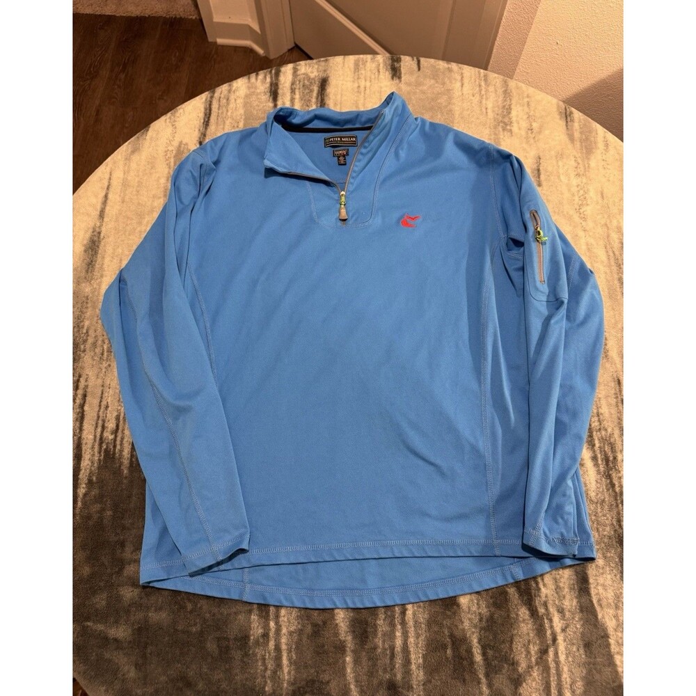 Peter Millar Blue Element 4 Wind Jacket Full Zip Golf Windbreaker - XL